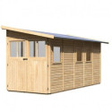 Abri de jardin adossé en bois certifié 8m² Juist 5 - Karibu