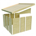 Abri de jardin adossé en bois certifié 8m² Juist 5 - Karibu