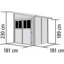 Abri adossé Juist 2 en bois certifié 3,28m² - Karibu