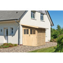 Abri adossé Juist 2 en bois certifié 3,28m² - Karibu