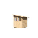 Abri adossé Juist 2 en bois certifié 3,28m² - Karibu
