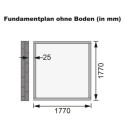 Abri adossé Juist 2 en bois certifié 3,28m² - Karibu
