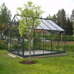 Chalet et Jardin Serre de jardin en verre Gris 7.56m²