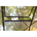 Serre de jardin en aluminium laqué gris et verre trempé 5,77m² + embase