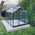 Chalet et Jardin Serre de jardin en verre Gris 5.77m²