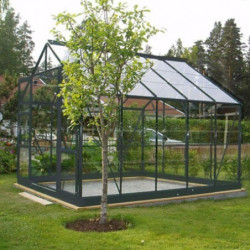 Chalet et Jardin Serre de jardin en verre Gris 8.88m²