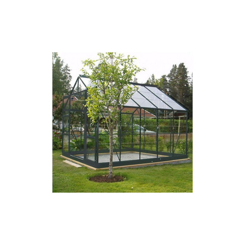 Chalet et Jardin Serre de jardin en verre Gris 8.88m²