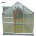 Serre de jardin 2,5m² en aluminium et polycarbonate Habrita