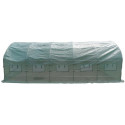 Serre tunnel 18m² avec couverture verte en PE armé 140gr/m² Habrita