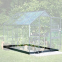 Embase pour serre Compact 5 m² en aluminium laqué noir - Juliana
