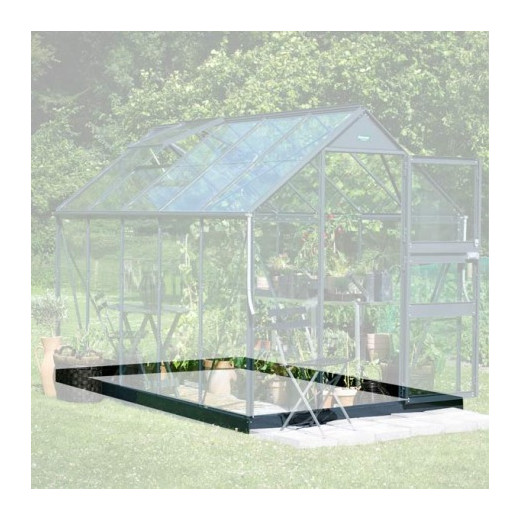 Embase pour serre Compact 5 m² en aluminium laqué noir - Juliana