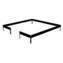 Embase pour serre Compact 5 m² en aluminium laqué noir - Juliana