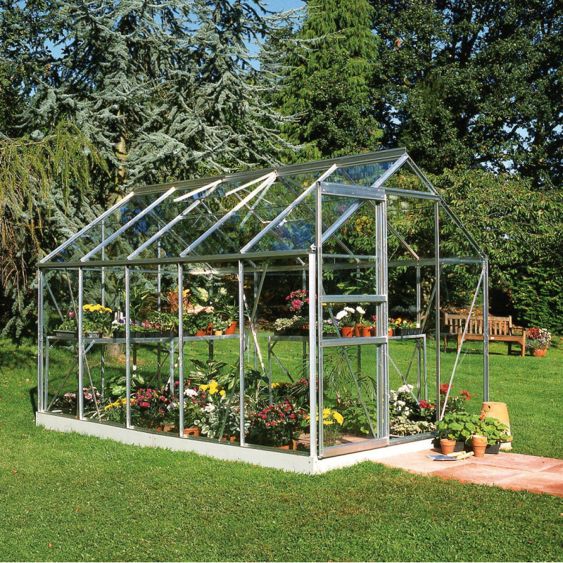 Serre de jardin 6,2m² en aluminium et verre horticole Popular - Halls