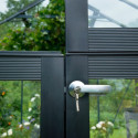 Serre de jardin 8,8m² anthracite et verre trempé Premium - Juliana