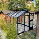 Serre de jardin 6,6m² anthracite en verre trempé Compact - Juliana