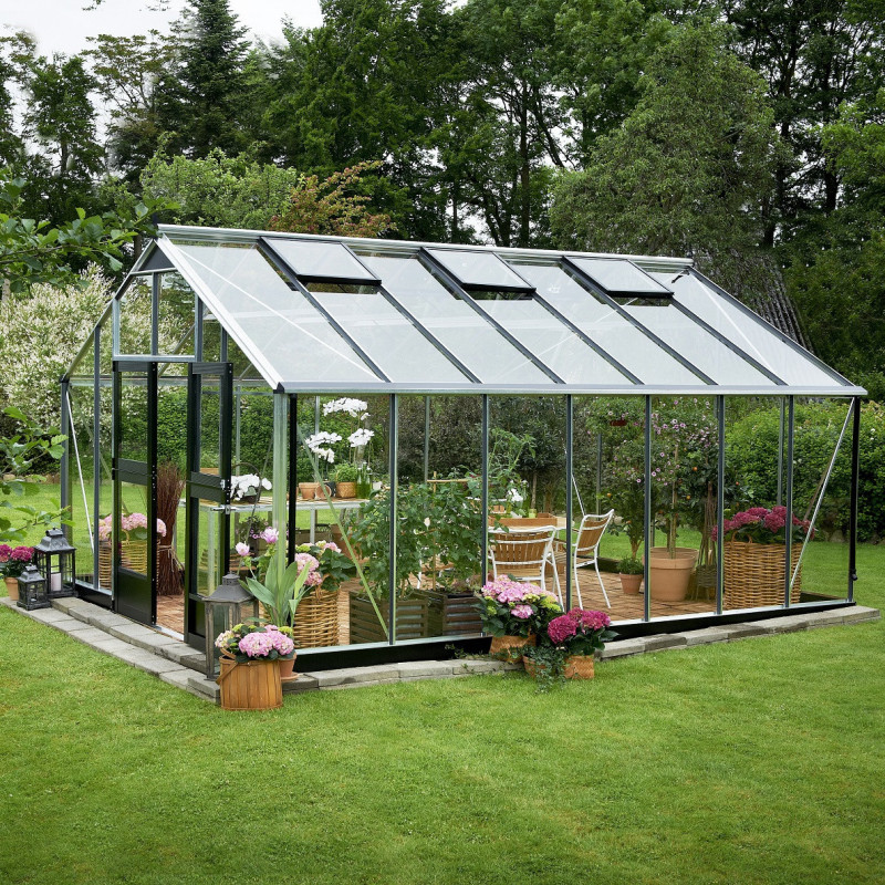 Serre de jardin 18,8m² en verre trempé Gardener - Juliana