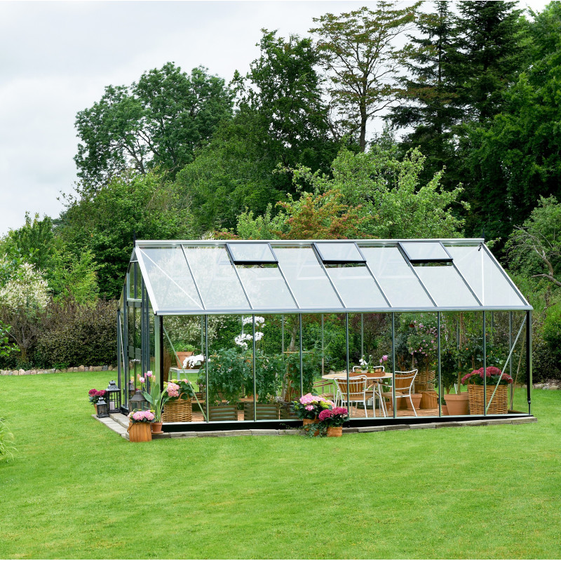 Serre de jardin 21,4m² en verre trempé Gardener - Juliana