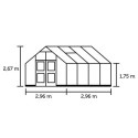 Serre de jardin 8,8m² anthracite en polycarbonate 10mm Premium – Juliana