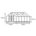 Serre de jardin 10,9 m² anthracite en polycarbonate 10mm Premium – Juliana