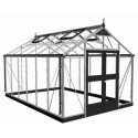 Serre de jardin 13m² anthracite en polycarbonate 10mm Premium – Juliana
