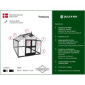 Serre de jardin 13m² anthracite en polycarbonate 10mm Premium – Juliana