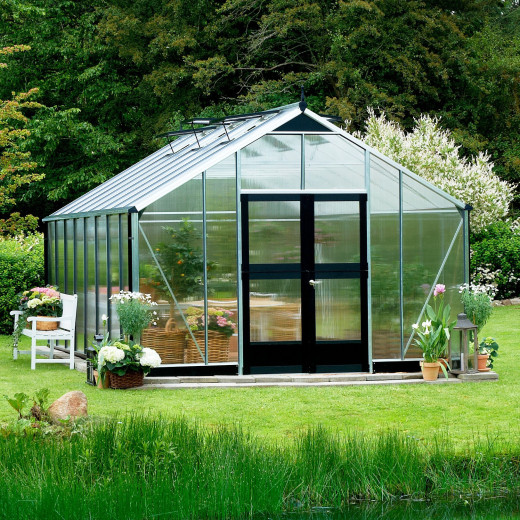 Serre de jardin 16,2m² en polycarbonate 10mm Jardinier - Juliana