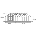 Serre de jardin 18,8m² en polycarbonate 10mm Gardener - Juliana