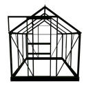 Serre de jardin 3,8 m² verte en verre horticole Popular - Halls