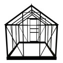 Serre de jardin 3,8 m² verte en verre horticole Popular - Halls