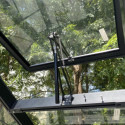 Compas pour ouverture automatique de lucarne de serre de jardin