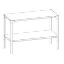 Table de préparation 2 niveaux pour serre de jardin
