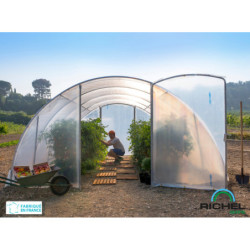 Serre tunnel maraîchère semi professionnelle 27m² avec 2 portes - RICHEL