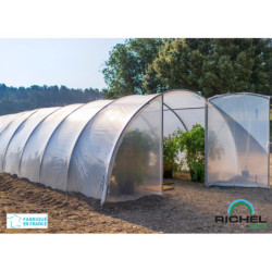 Serre tunnel maraîchère semi professionnelle 47,25m² avec 2 portes - RICHEL