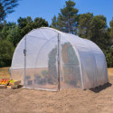 Serre tunnel maraîchère pieds droits 9m² 3x3m porte pivotante - RICHEL