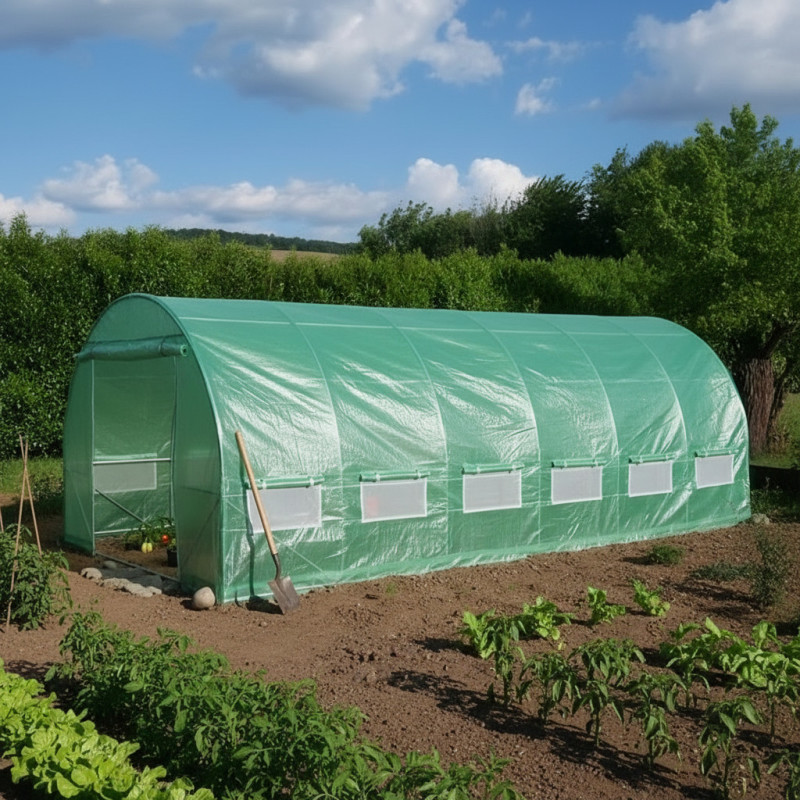 Serre tunnel 3x6m film 200gr/m² hauteur 2,25m Green Protect