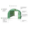 Serre tunnel 3x4,5m film 200gr/m² hauteur 2,25m Green Protect
