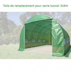 Toile de rechange pour serre tunnel 3x8m 24m² Green Protect