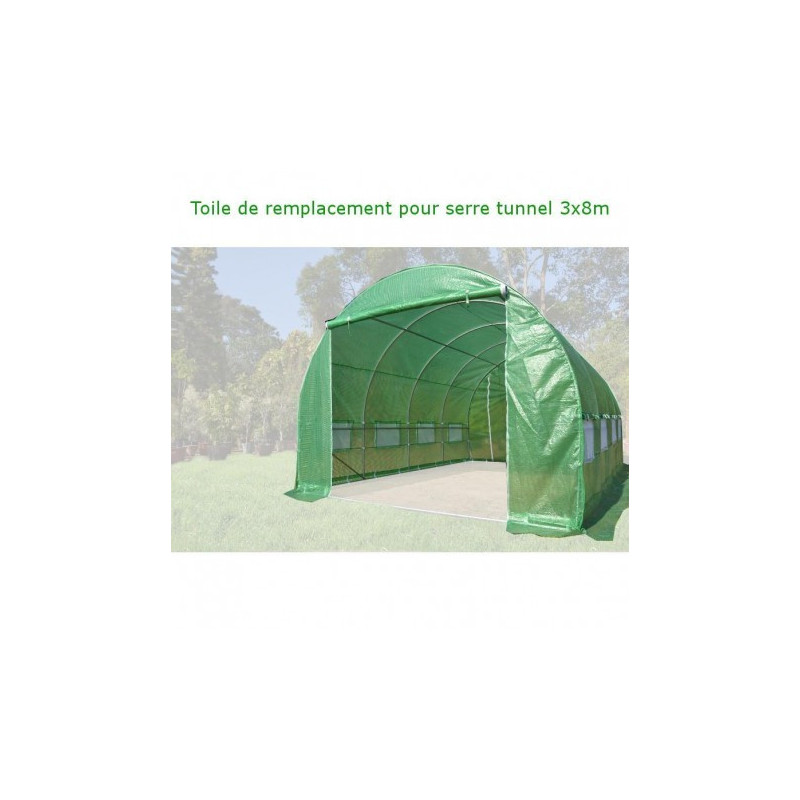 Toile de rechange pour serre tunnel 3x8m 24m² Green Protect