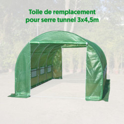 Toile de rechange pour serre tunnel 3x4,5m 13,5m² Green Protect