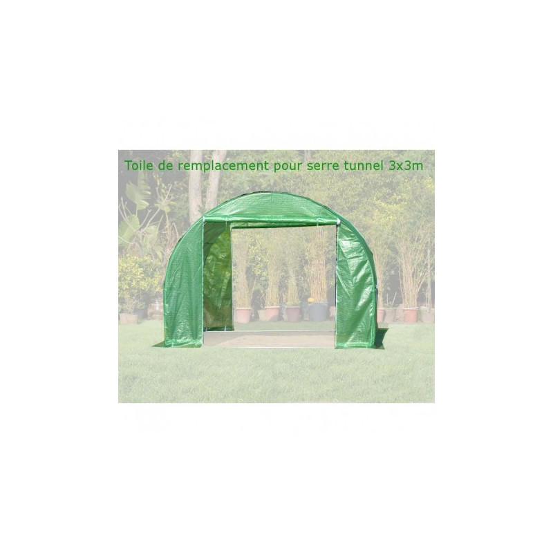 Toile de rechange pour serre tunnel 3x3m 9m² Green Protect