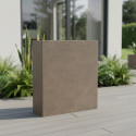 Bac à plantes en fibre de terre 60x25xH.72cm taupe