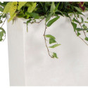 Bac à plantes en fibre de terre 60x25xH.72cm blanc - Megacollections