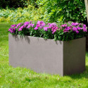 Jardinière en fibre de terre 60x30xH.30cm taupe