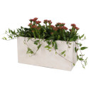 Jardinière en fibre de terre 80x40xH.40cm blanc - MegaCollections
