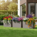 Jardinière en fibre de terre 128L - 80x40xH.40cm taupe - Megacollections