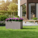 Jardinière en fibre de terre 128L - 80x40xH.40cm taupe - Megacollections