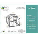 Serre de jardin 5m² en polycarbonate 4mm Popular - Halls