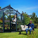 Serre Orangery anthracite en verre trempé 15,1m² Juliana