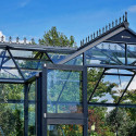 Serre Orangery anthracite en verre trempé 15,1m² Juliana