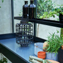 Etagère en aluminium laqué noir 15x141cm pour serre de jardin Juliana